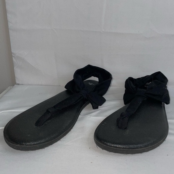 Sanuk Sandals Yoga Sling Back 2 Ella Yoga Mat Stretch Knit Fabric Slip on Shoes - Picture 1 of 5